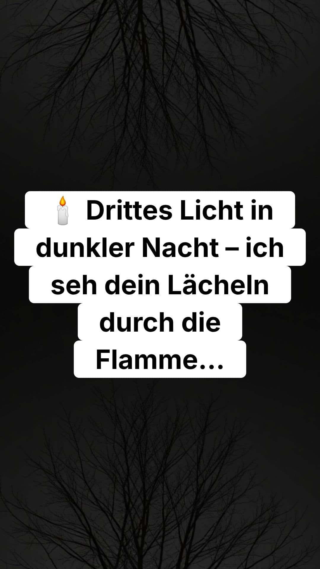 Drittes Licht in dunkler Nacht