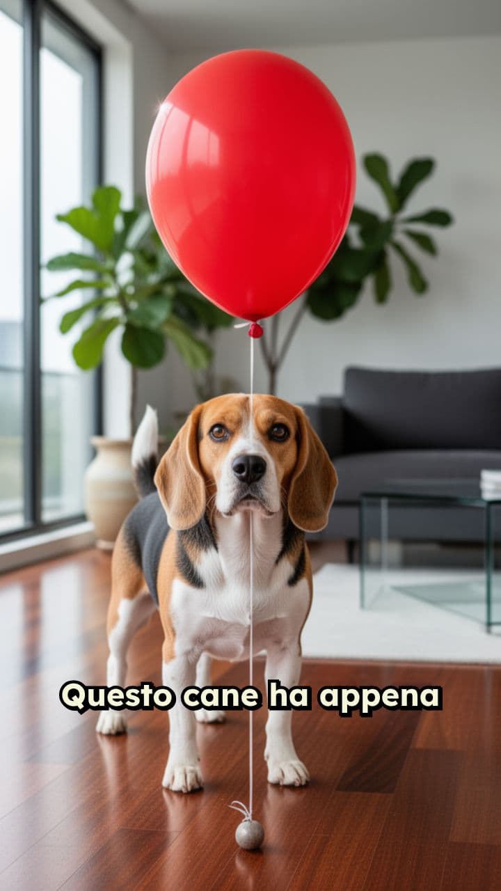 Il cane contro il palloncino