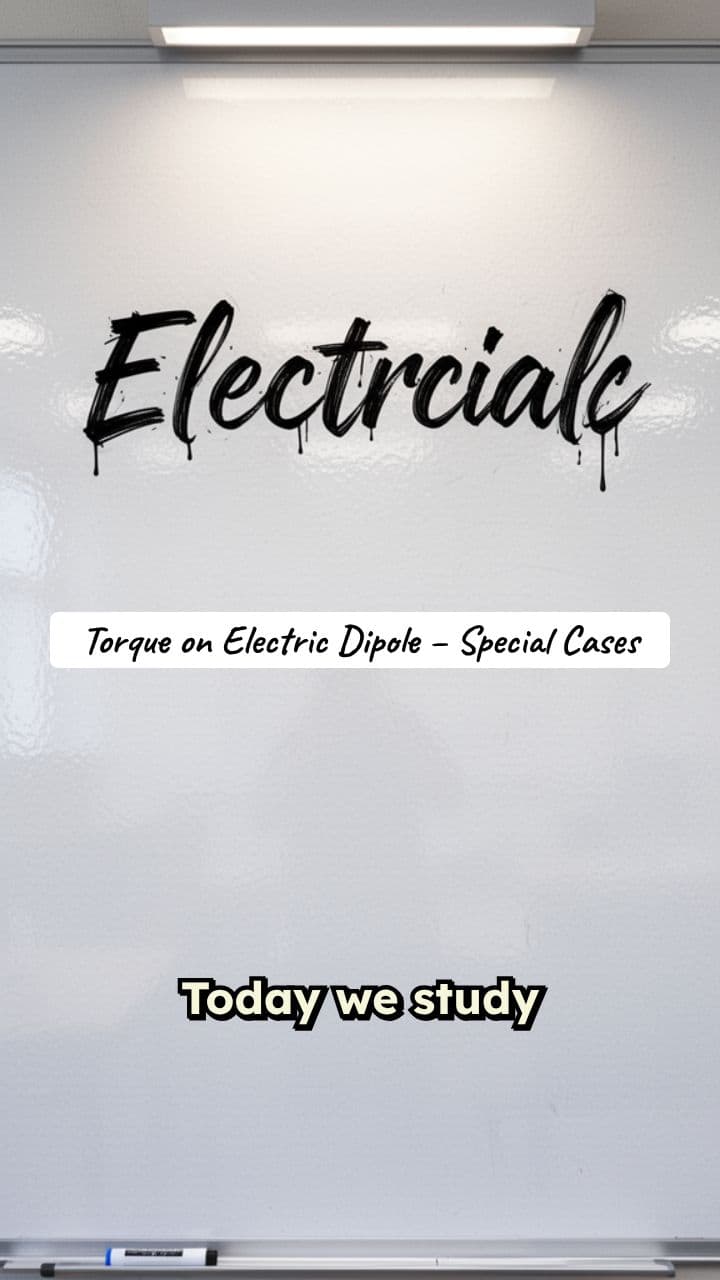 Torque on Electric Dipole - Physics Special Cases