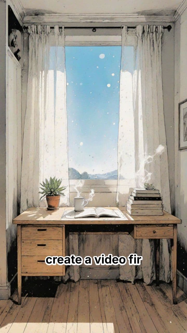 Cozy Study Vibes with Anime Girl