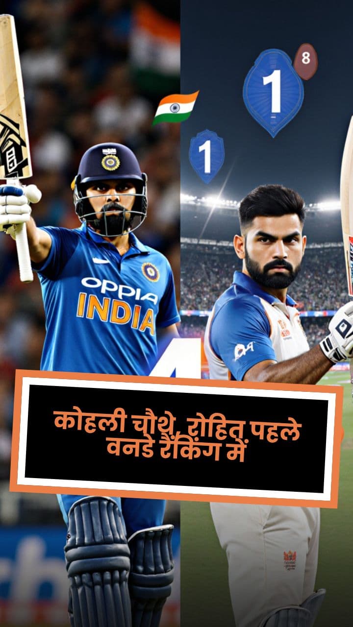 कोहली चौथे, रोहित पहले वनडे रैंकिंग में