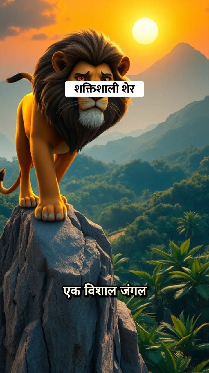 शक्तिशाली शेर और नन्हा खरगोश