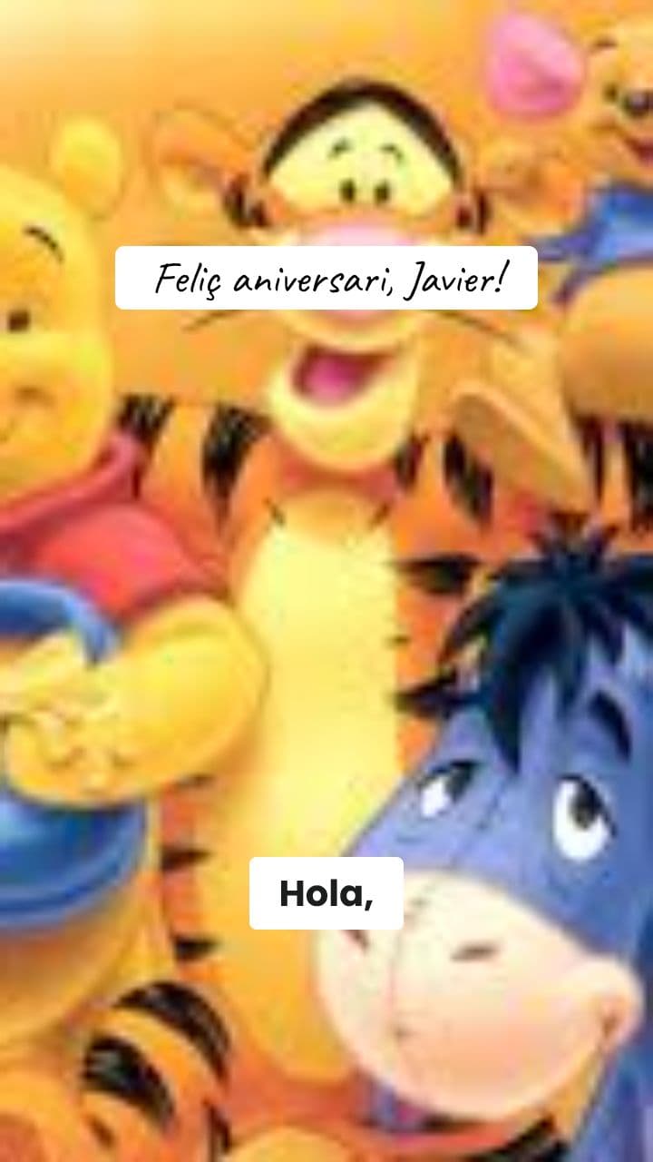 Aniversari del Javier amb Winnie de Pooh