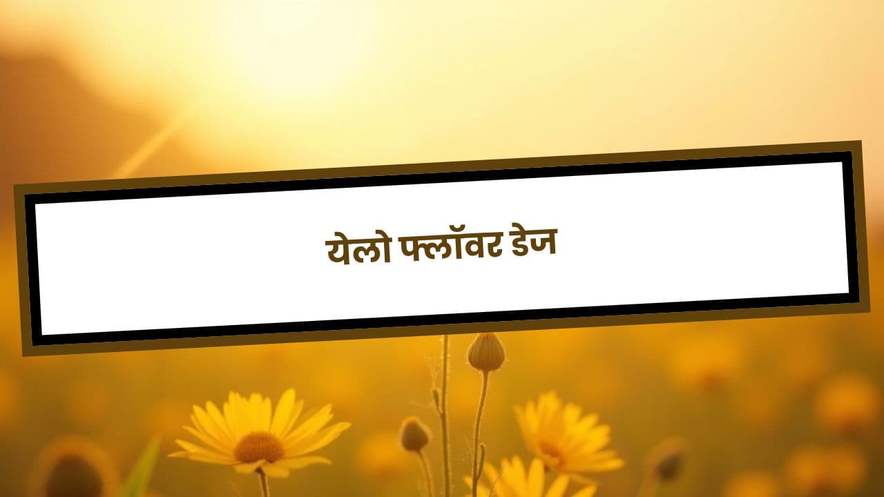 येलो फ्लॉवर डेज