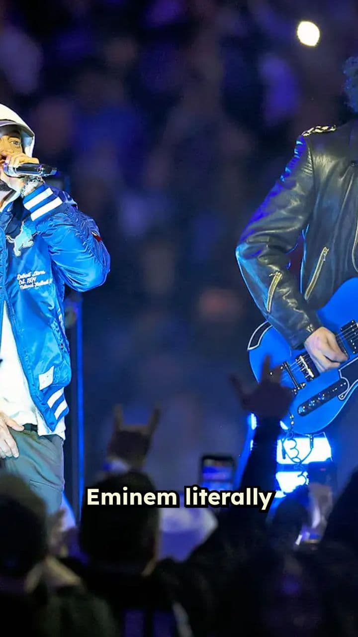 Eminem Surprises at Lions Halftime Show