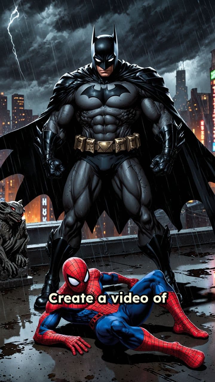 Batman Defeats Spider-Man Fight