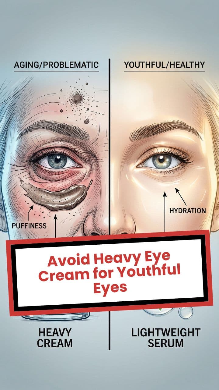 Avoid Heavy Eye Cream for Youthful Eyes