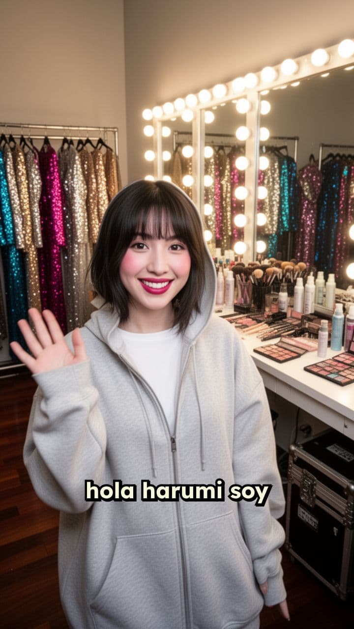 Saludo de Momo a Harumi