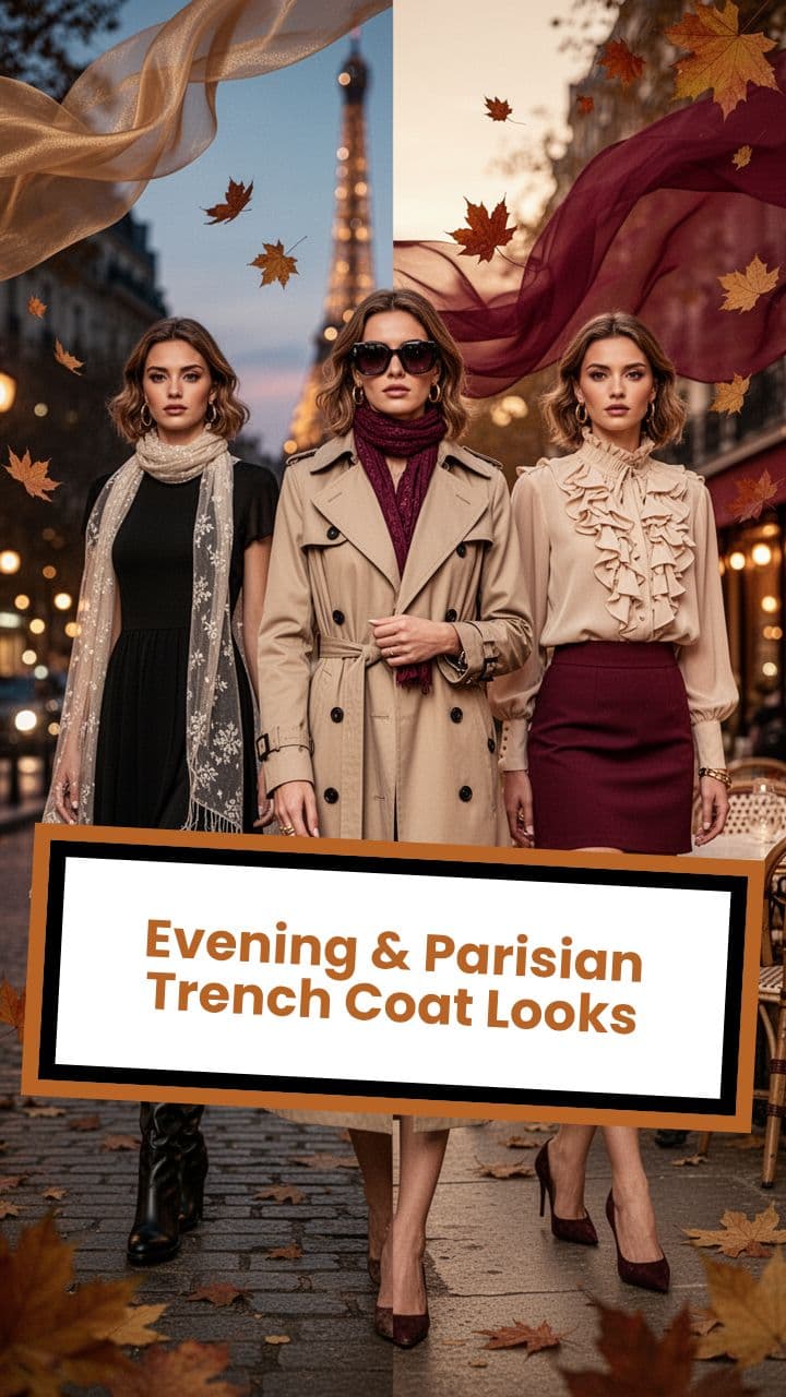 Evening & Parisian Trench Coat Looks