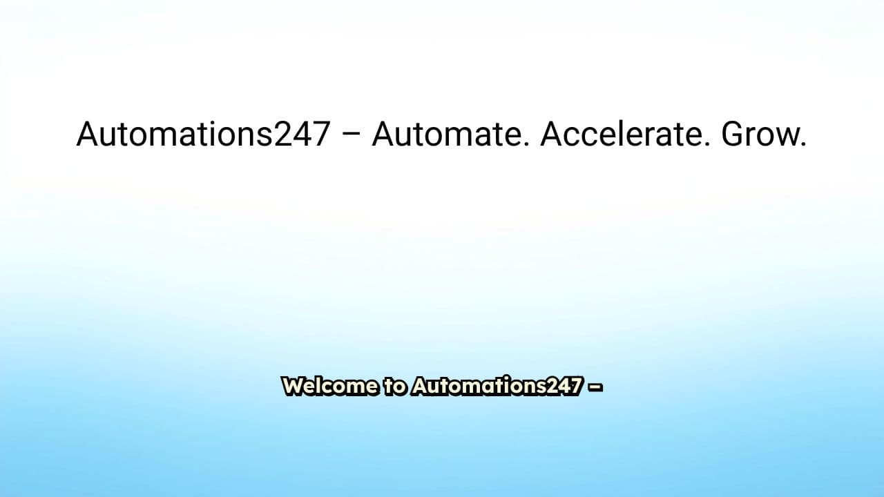 Automations247 – AI-Driven Business Automation for Accounting & Finance Firms
