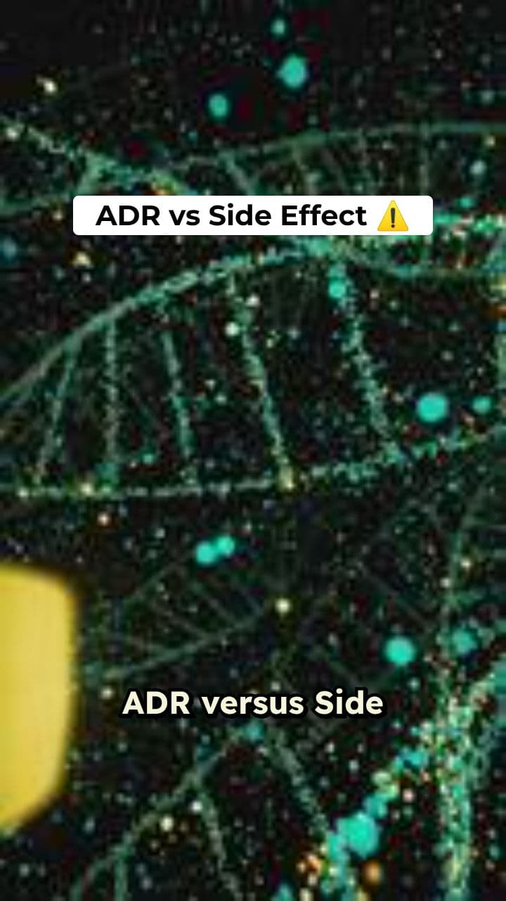 ADR vs Side Effect - Pharmacy Guide
