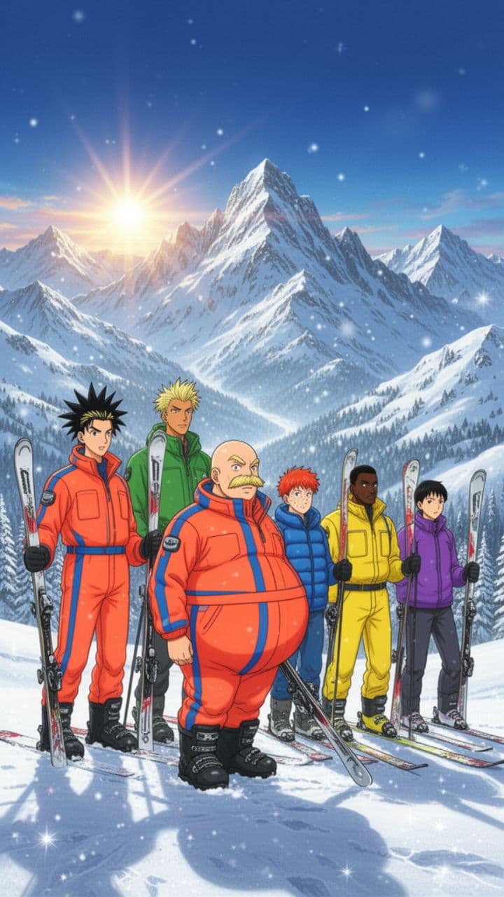 Youngboy und die Ski-Pause