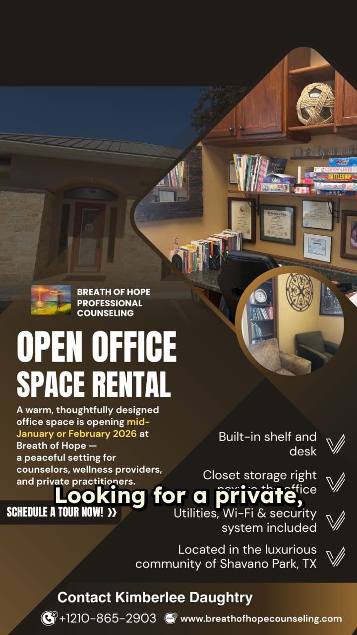 Serene Therapy Office for Rent