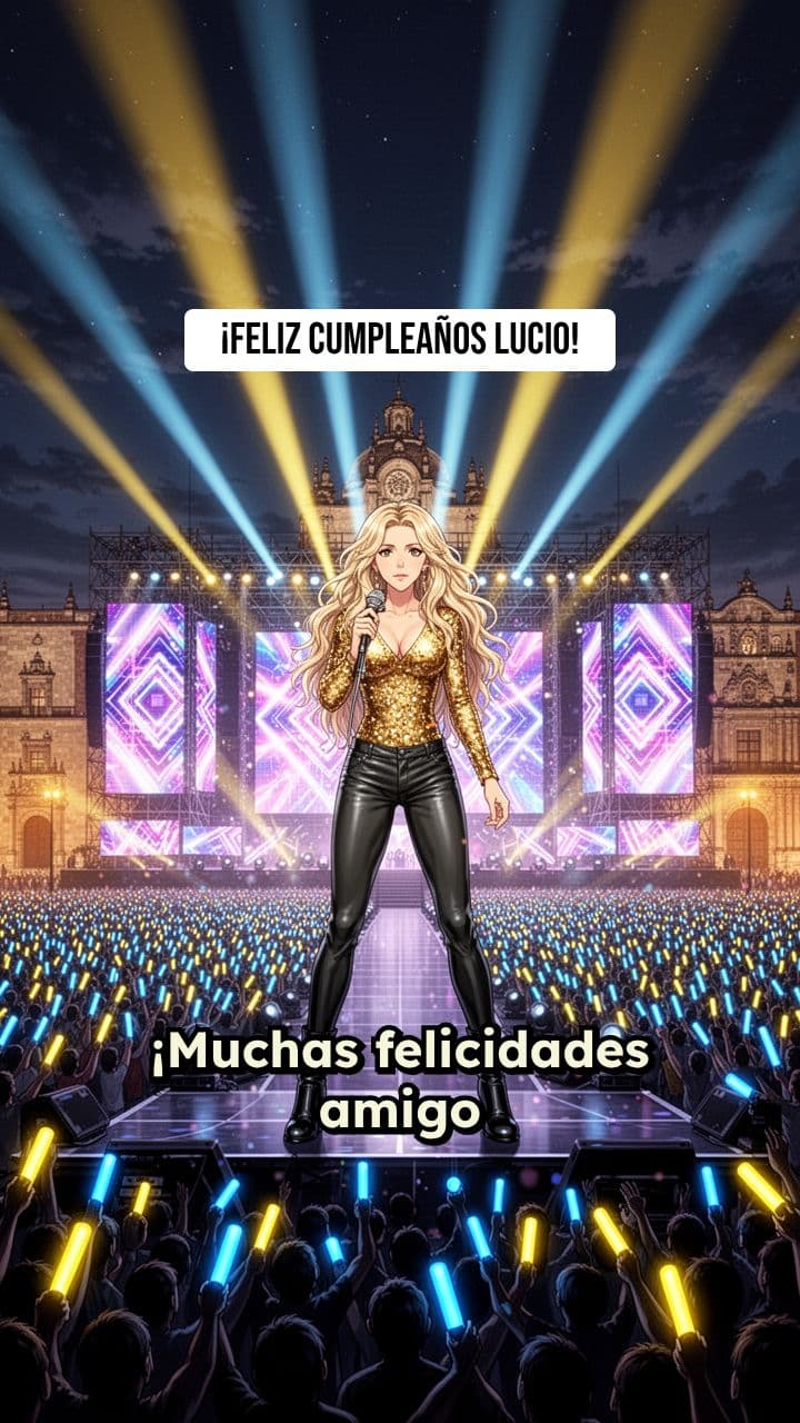Mensaje de Cumpleaños para Lucio con Shakira