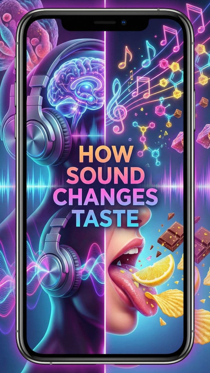 How Sound Changes Taste #didyouknow #sciencefacts #psychologyfacts #mindblowingfacts #factsdaily #learnontiktok #weirdscience #humanbrain #foodfacts