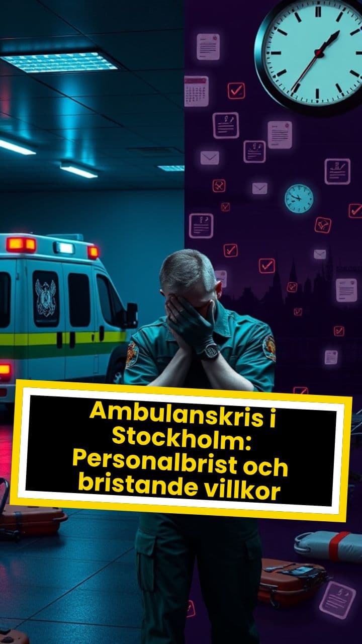 Ambulanskris i Stockholm: Personalbrist och bristande villkor