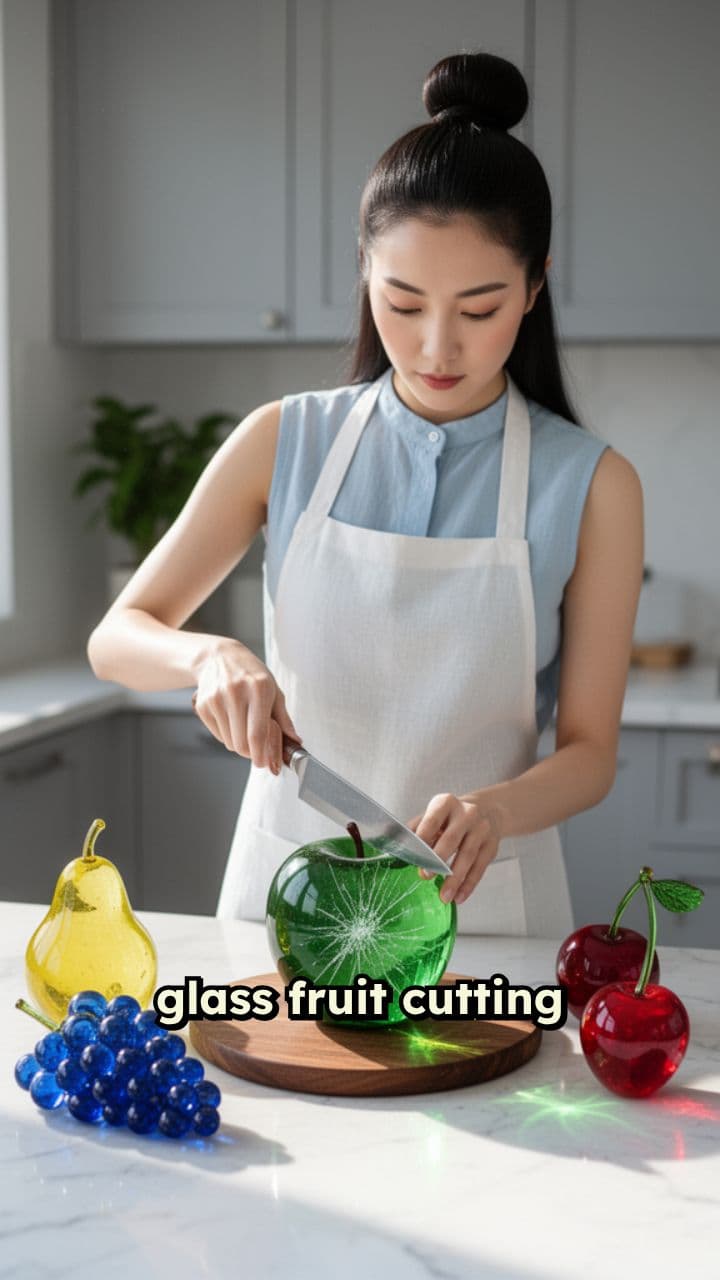 Glass Fruit Cutting