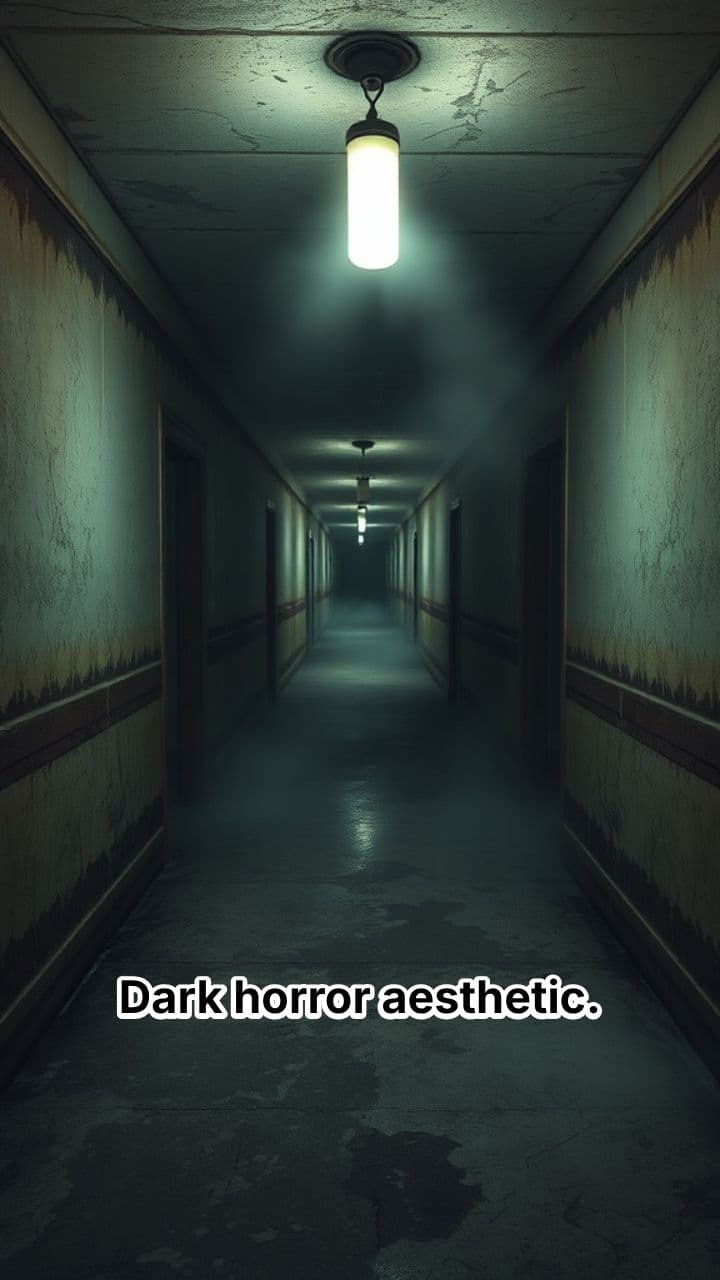 Haunting Shadows in an Abandoned Hallway