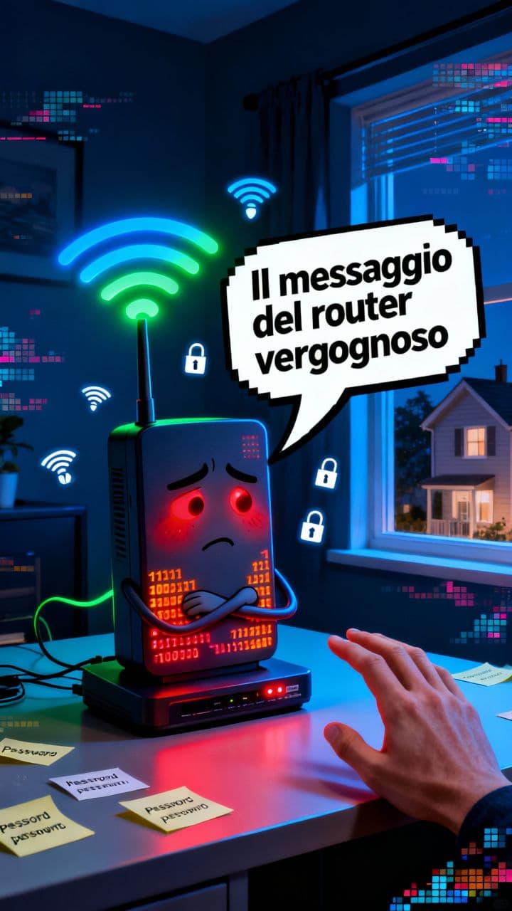 Il messaggio del router vergognoso