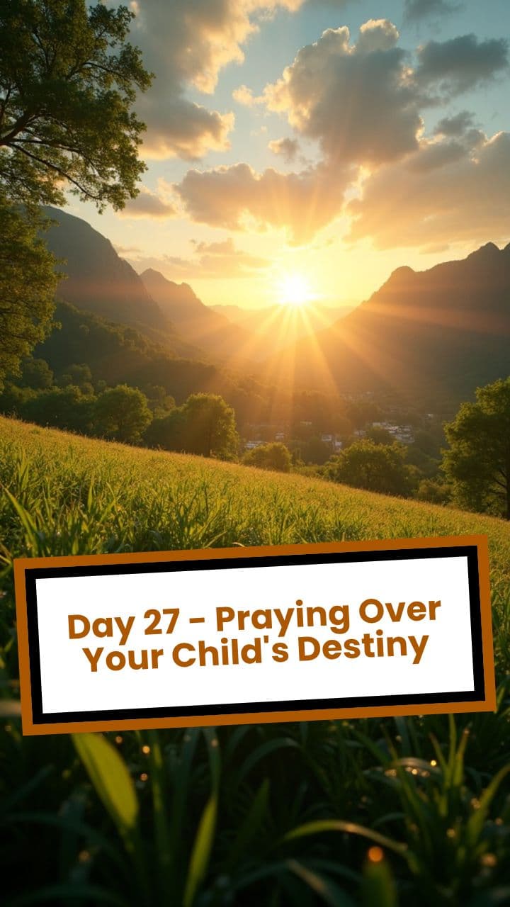 Day 27 - Praying Over Your Child's Destiny
