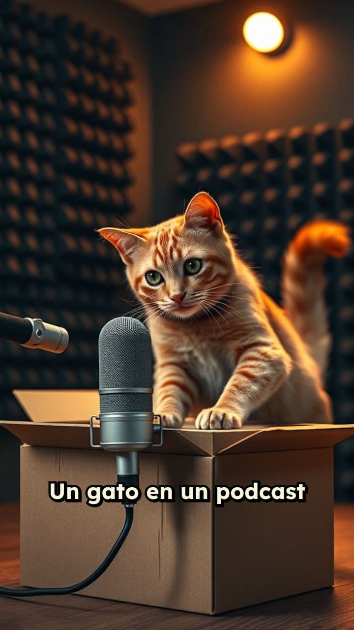 Gato ASMR en caja de cartón