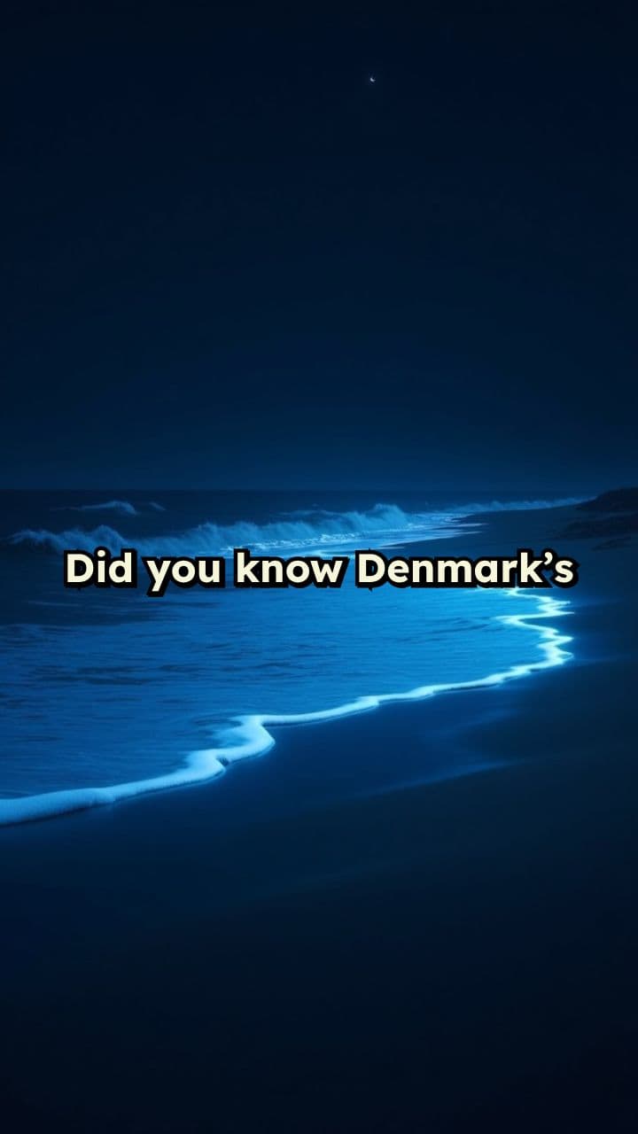 Denmark's Glowing Blue Beaches at Night