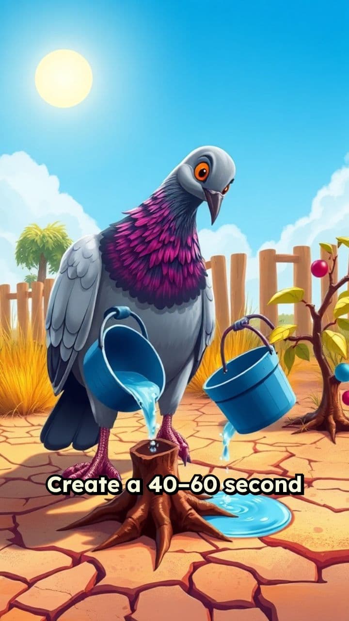 Pigeon Saves Plum Tree in Heat