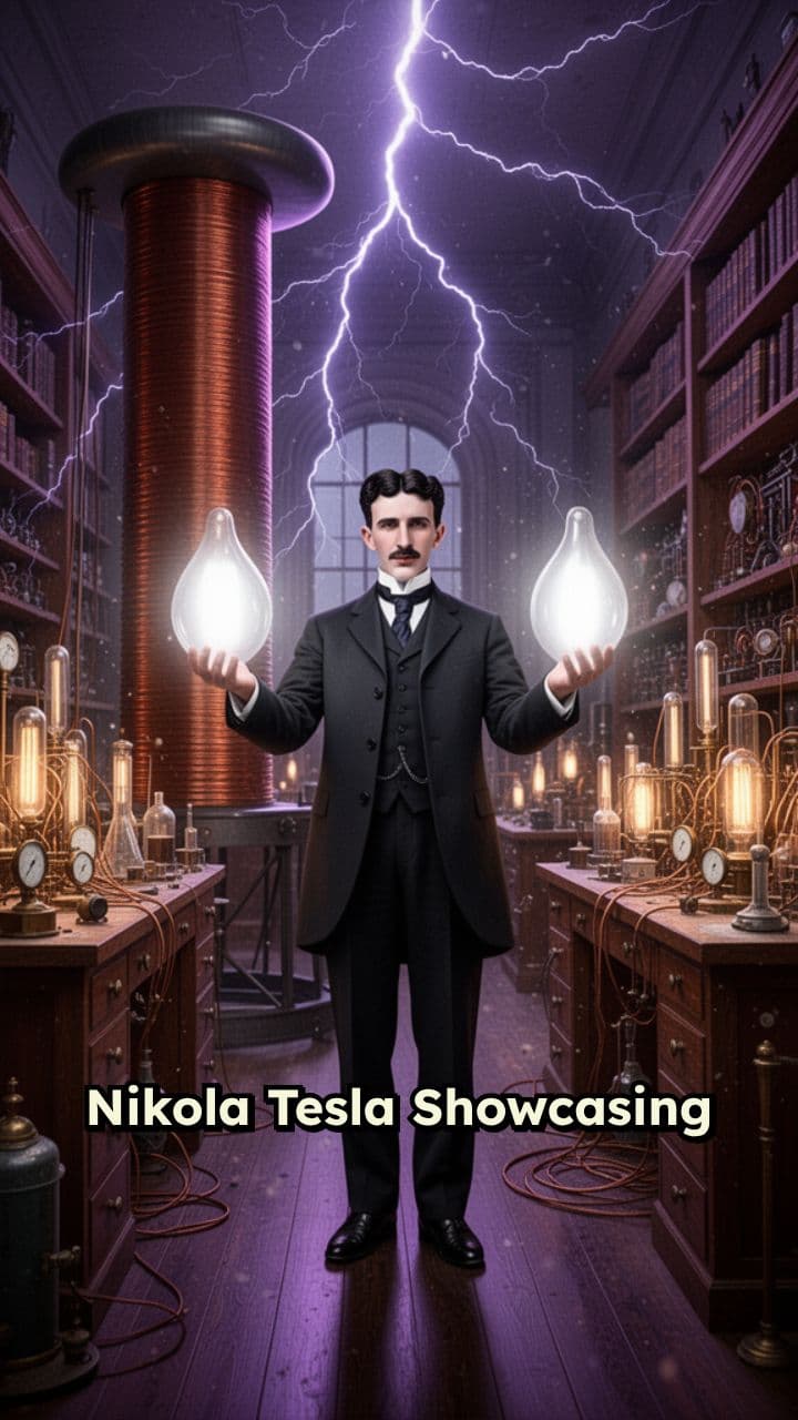 Tesla Demonstrates Wireless Electricity