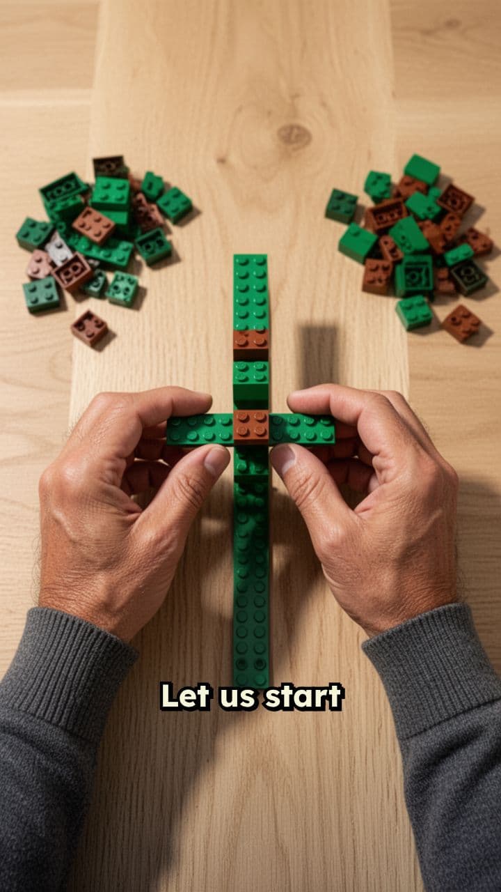 Small Brick Gecko Build – Hands Only – Shorts 9:16