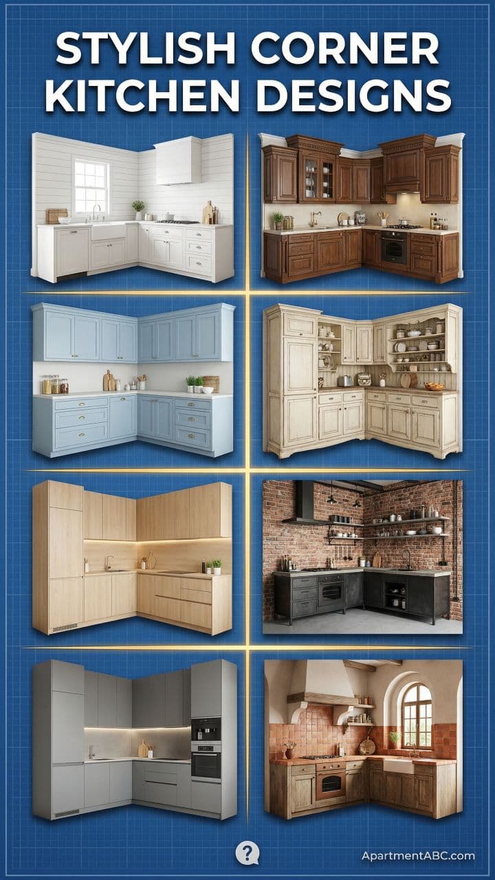 Stylish Corner Kitchen Designs