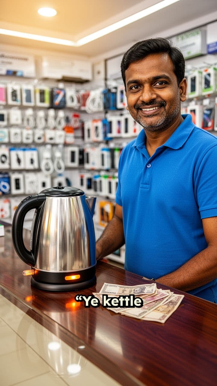 मोबाइल एक्सेसरीज़ स्टॉक पर फ्री केतली