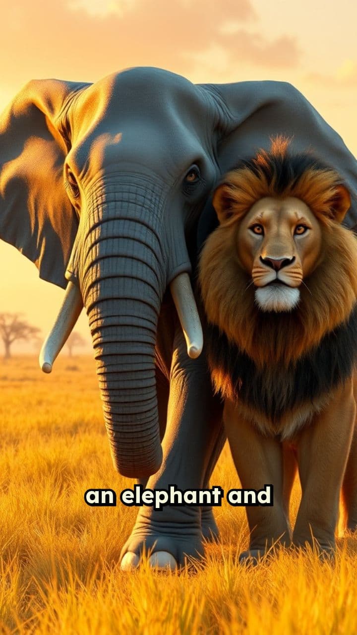 Elephant and Lion’s Unlikely Friendship