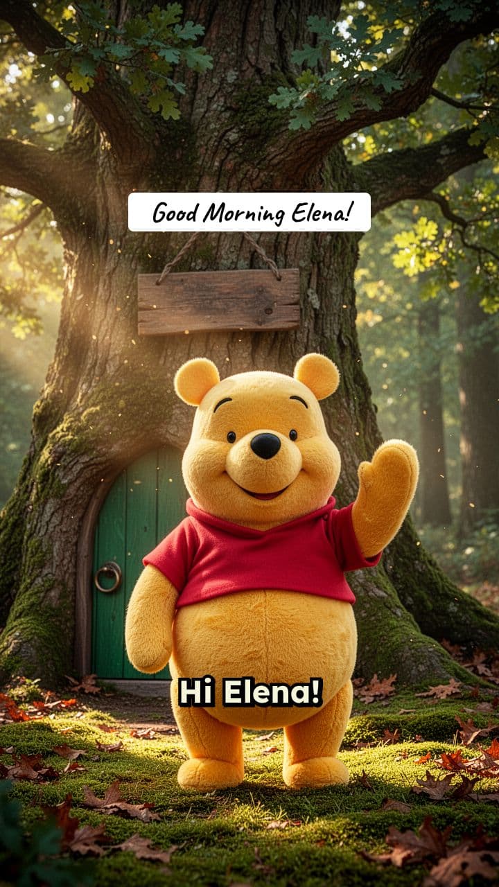 Good Morning Elena from Winnie the Pooh