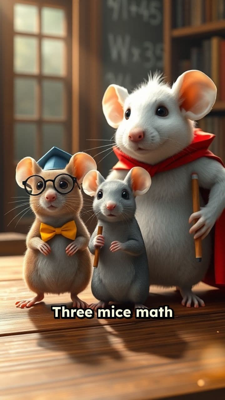 Three Math Hero Mice