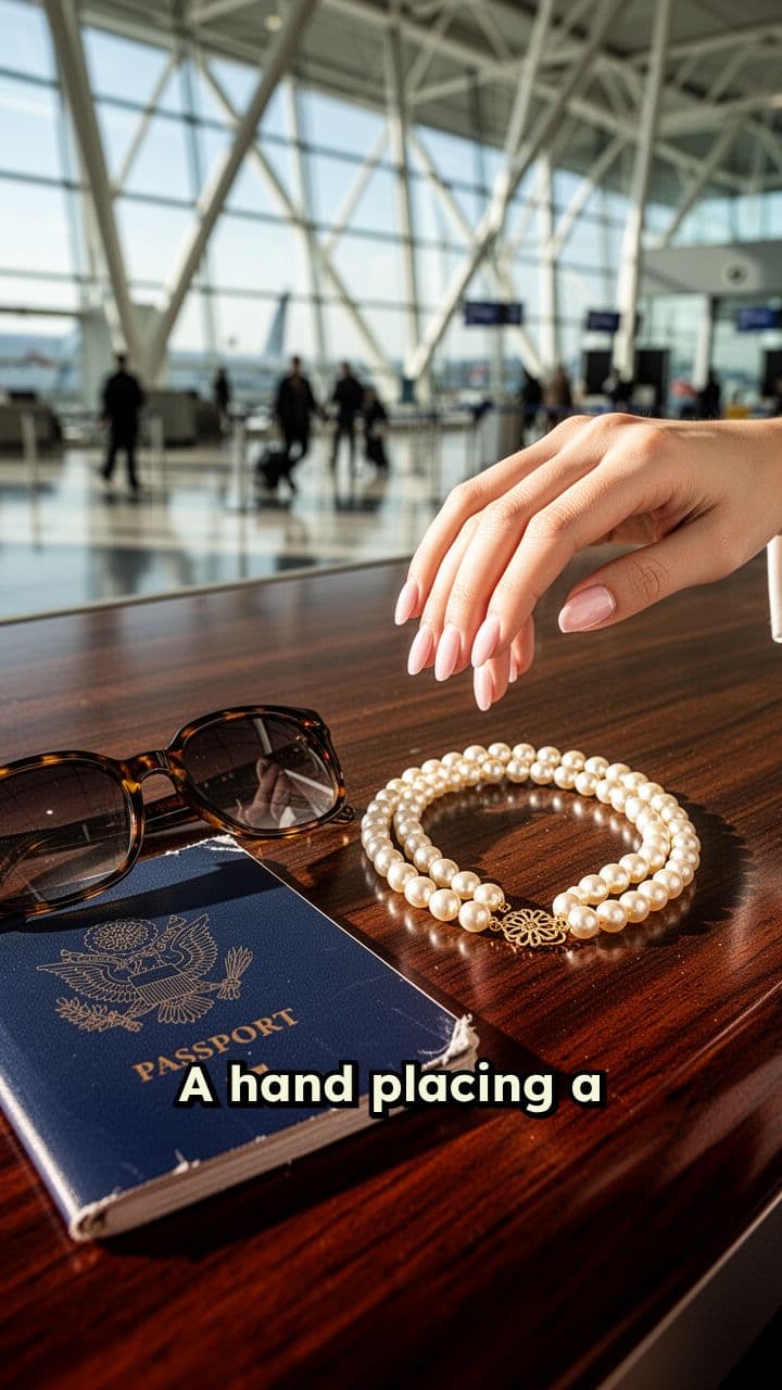 Travel Essentials on Airport Desk