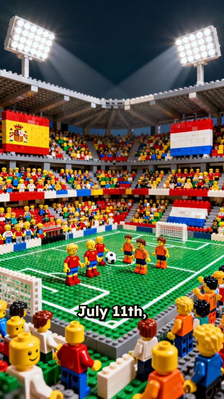2010 World Cup Final: Spain vs. Netherlands (Lego Highlights)
