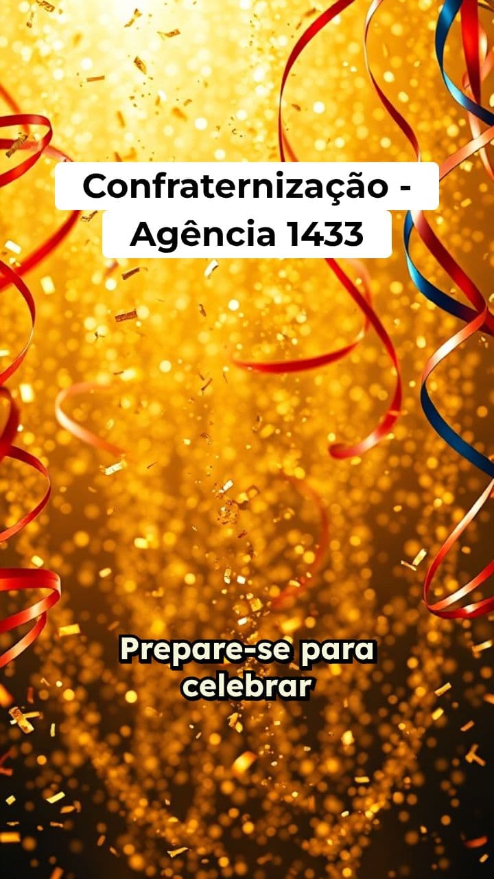 Anúncio de Confraternização da Empresa