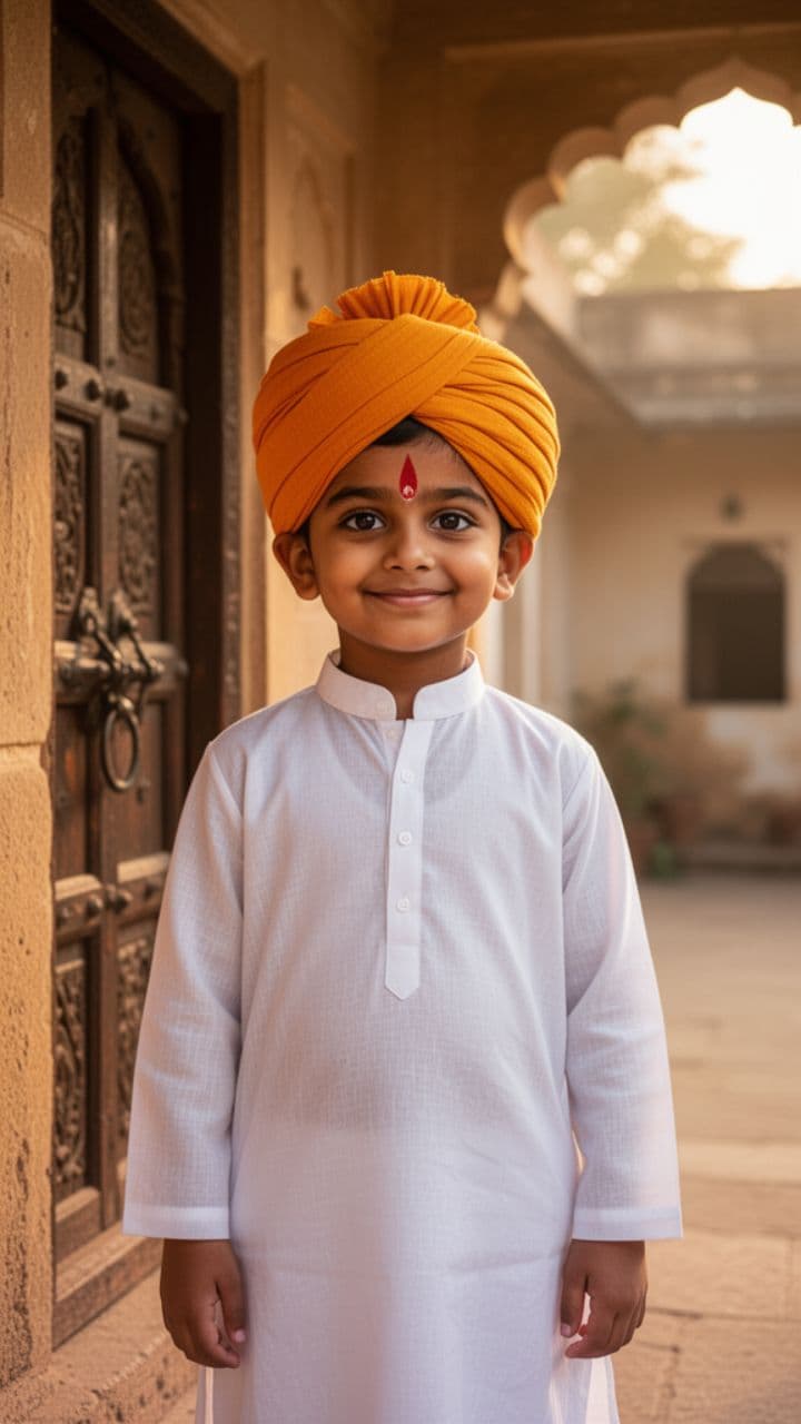 Gudi Padwa Wishes - Traditional Child