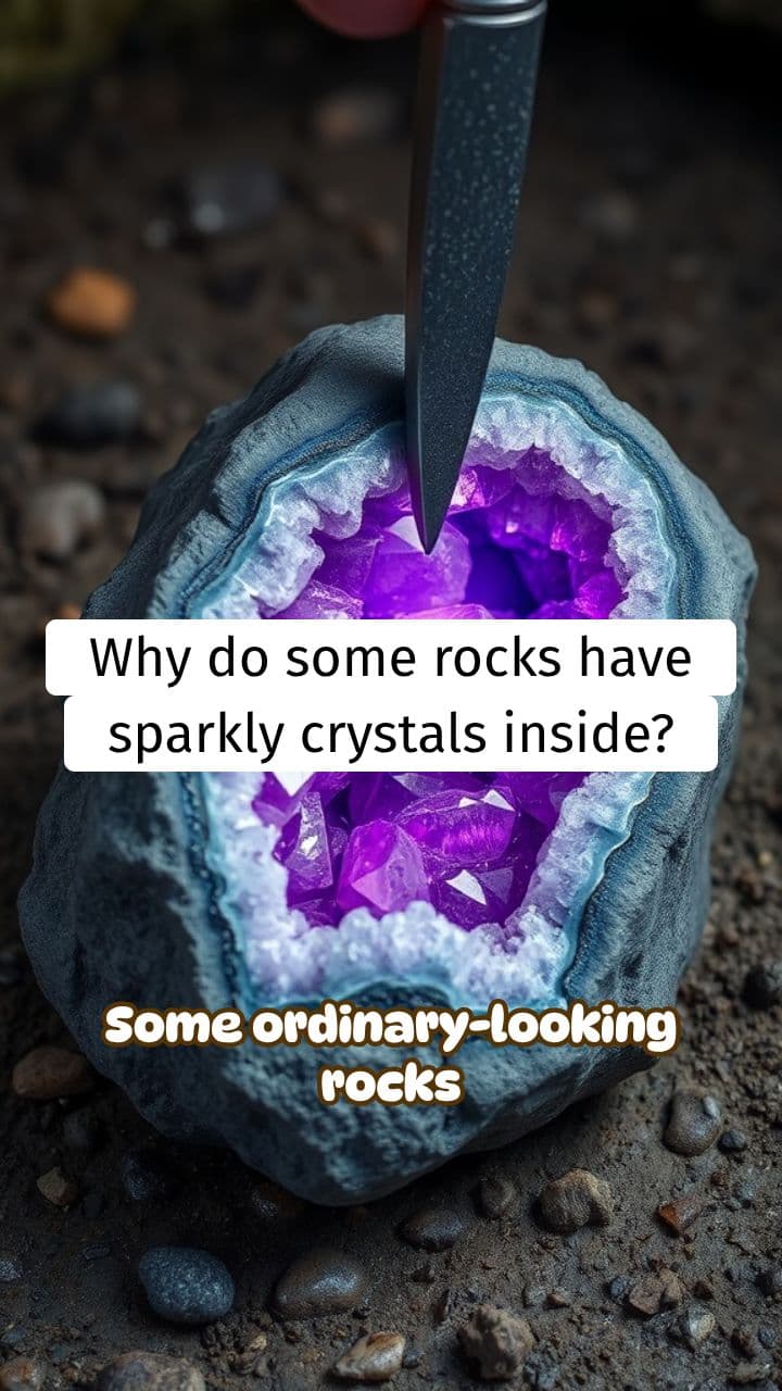 Why Do Some Rocks Have Sparkly Crystals Inside? | RapidSmartFacts