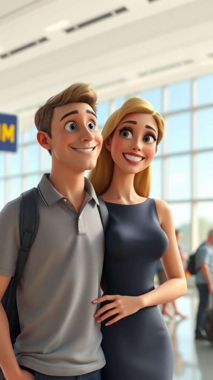 Un couple en voyage romantique