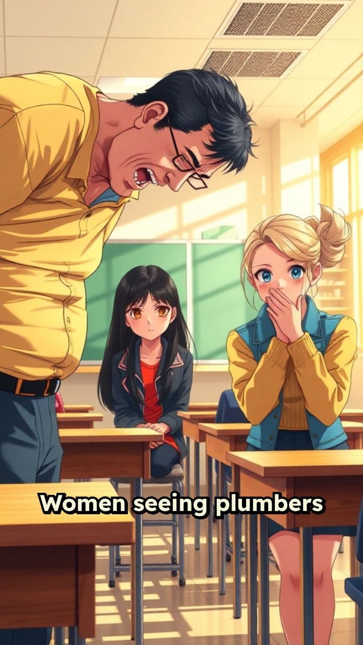 Women Notice Plumber’s Crack in Class