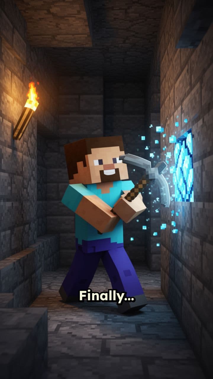Steve vs Herobrine: The Diamond Mine