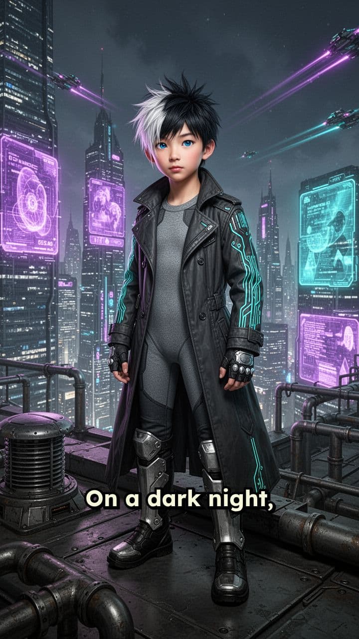 Awakening on the Neon Rooftop