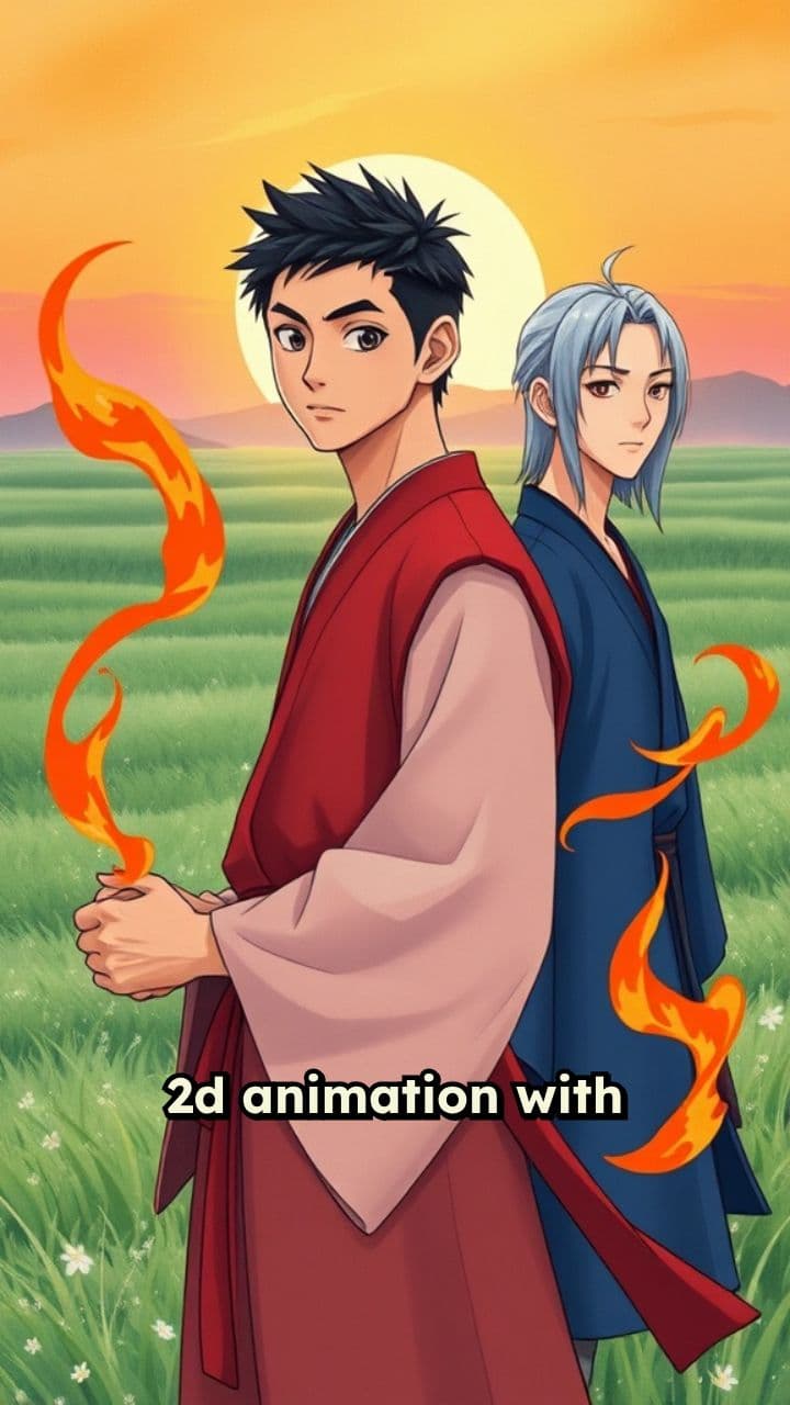 Fire vs Ice Fight Animation