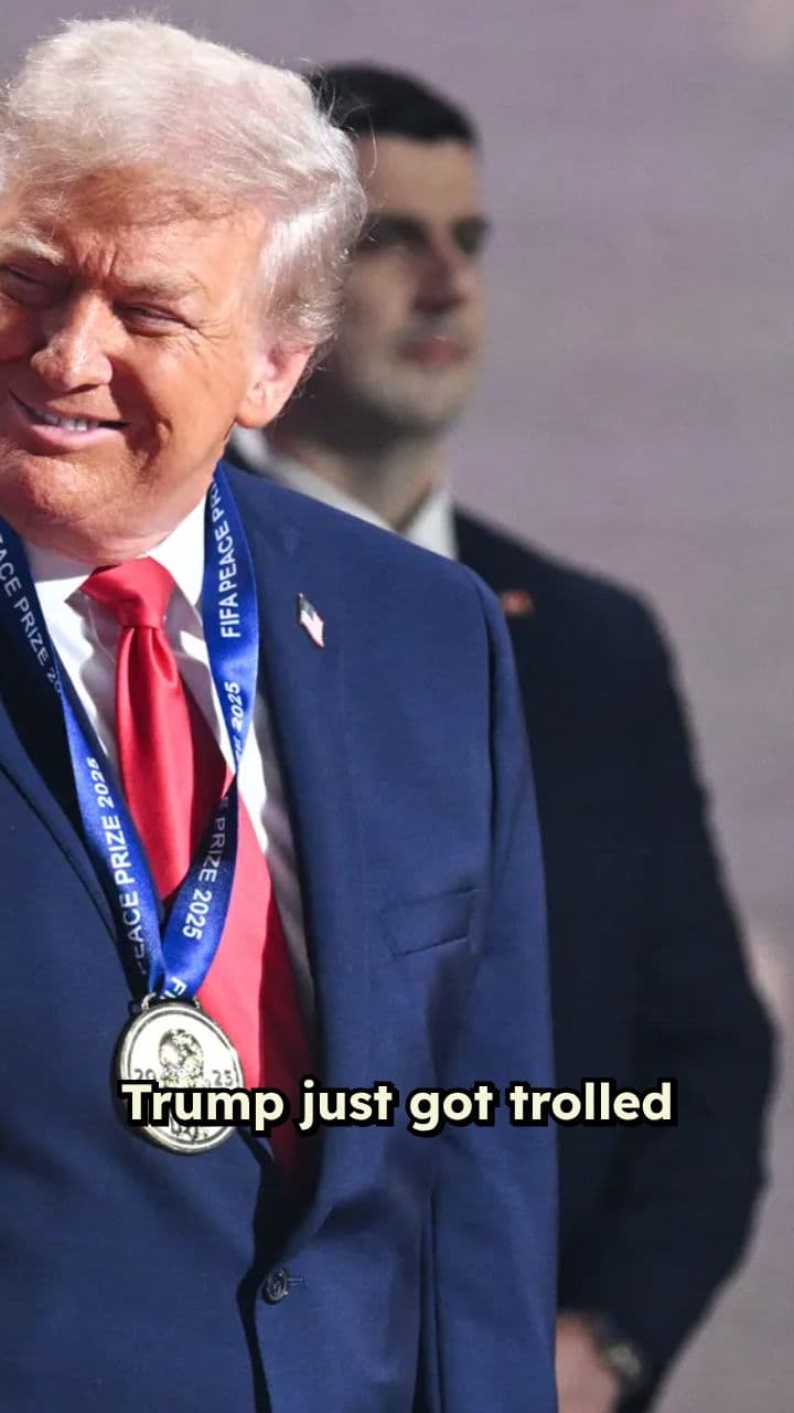 Trump Trolled with Fake Peace Prize